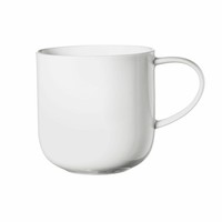 Asa Selection Coppa Henkelbecher Tasse Kaffeebecher Porzellan Weiß 400 Ml