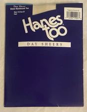 Hanes Too Sheer Pantyhose Pearl New Size EF Reinforced Toe USA Style 116