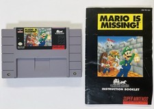 Mario is Missing! (Super Nintendo, 1993) SNES Cartridge and Manual Only, No Box