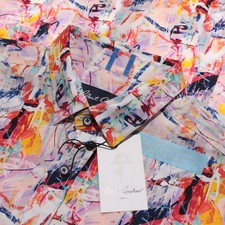 Robert Graham NWT Ledger S/S Casual Button Down Shirt L Tailored Multicolor