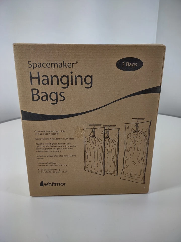 Whitmor Spacemaker Hanging Vacuum Bags Set of 3 (2 Suit 1 Garment)67823575BB NEW - Image 3 of 4