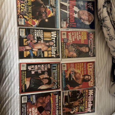 Wwe Magazine Lot Of 8 Includes Superstars Like The Rock, Stone Cold, And Hbk