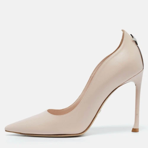 Escarpins Dior beige en cuir bout pointu pointure 37,5