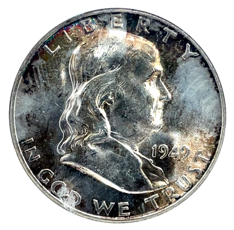 1949 Year Grade MS 64 Franklin Half Dollars (1948-1963) for sale