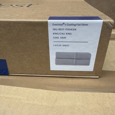 Rest Evercool Cooling Flat Sheet King/Cal King Cool Gray 
