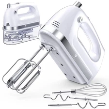 Electric Hand Mixer 400W 5-Speed Kitchen Blender with Stainless Attachments Crea