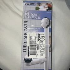 Plumb Works PVC Toe-Touch Bath Waste Chrome Plated Finish Trim