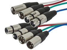 4-Channel XLR Male to XLR Female Snake Cable - 6 Meter 20 Feet 2 Upstream and