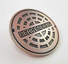 Bergenfield Miniature Manhole Cover Replica Brooch Pin Badge Keepsake
