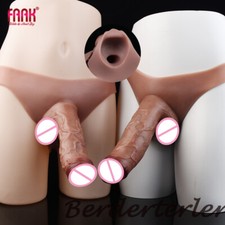 FAAK Wearable Penis Sleeve Sheath Girth Silicone Pants Briefs Underwear for Men