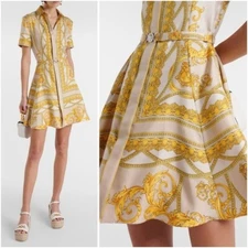 NWT VERSACE La Coupe Des Dieux Silk Shirt Dress $2,675