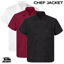 Unisex Chef Jackets Half Sleeve Full Sleeve Chef Coats Uniform -  White / Black