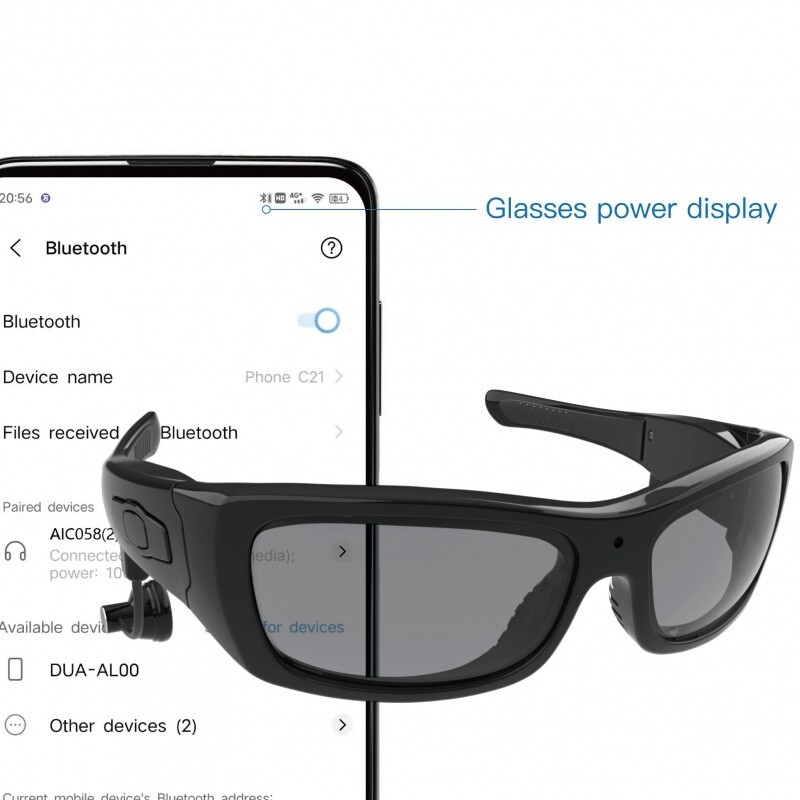 Xiaomi Outdoor Spy Video Camera UV Sunglasses FHD + Bluetooth Earbud