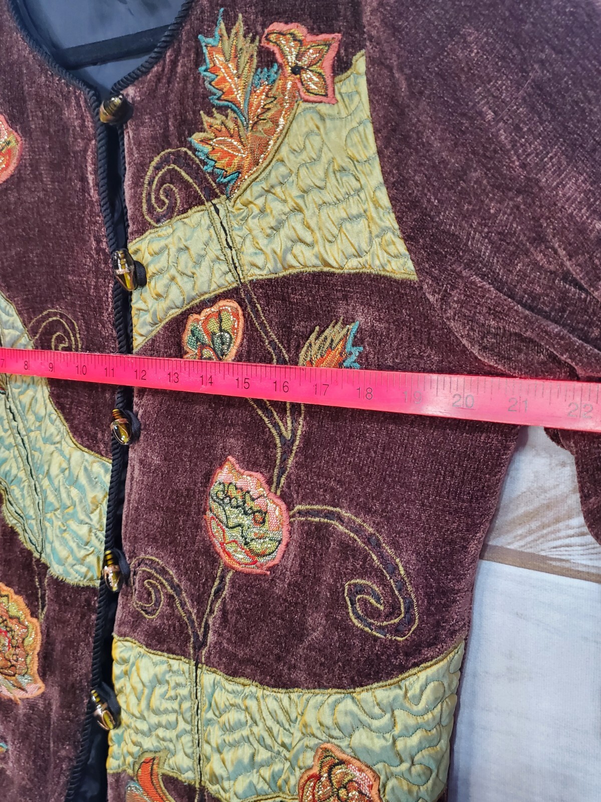 Indigo Moon Artsy Tapestry Patchwork Jacket Blaze… - image 7