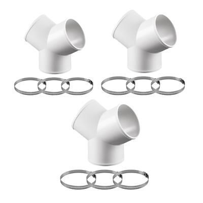 Way Hose Adapter Ventilation Fittings Duct Connector Duct Splitter for  HVAC UK