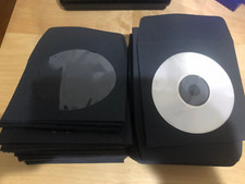 CD Sleeve Window and Flap CD DVD 160 - Black Paper Sleeves