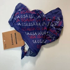 NEW Field & Stream American Flag Bandana One Size 100% Rayon USA 4th July AOP