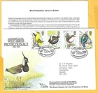 RSPB 1980 Official FDC - BRITISH BIRDS (Protection Act) Shs Pioneers SANDY, Beds