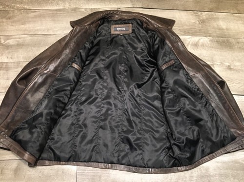 Mens Kenneth Cole Reaction Leather Car Motorcycle Riding Coat Jacket Size XL - Picture 8 of 13