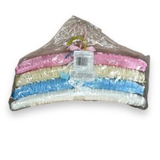 NEW 4 PACK SATIN HANGERS FOR DELICATES LINGERIE WRINKLE FREE CLOSET CLOTHING