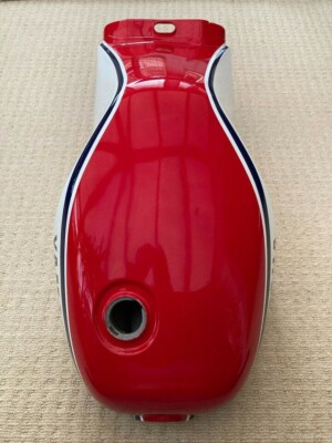 Yamaha Rz350 31k YPVS Red And White Painted Steel Petrol Fuek Tank