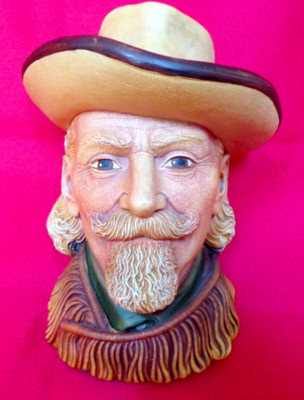 LEGEND PRODUCTS BUFFALO BILL CODY CHALKWARE HEAD WILD WEST BOSSONS FRED WRIGHT