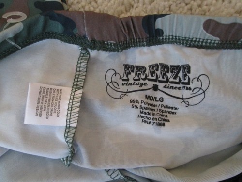 FREEZE WOMEN'S PULL ON STRETCH LEGGINGS GREEN BROWN BLACK CAMOUFLAGE SIZE M/L - Picture 5 of 5