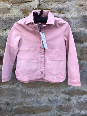 JOULES NEW SIZE 8YRS 128CM HEIGHT GIRLS IMOGEN PINK DENIM JACKET  UK