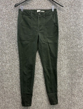 A New Day Green Skinny Leg Pants Stretch Zip Ankle Pants Women's Size 4