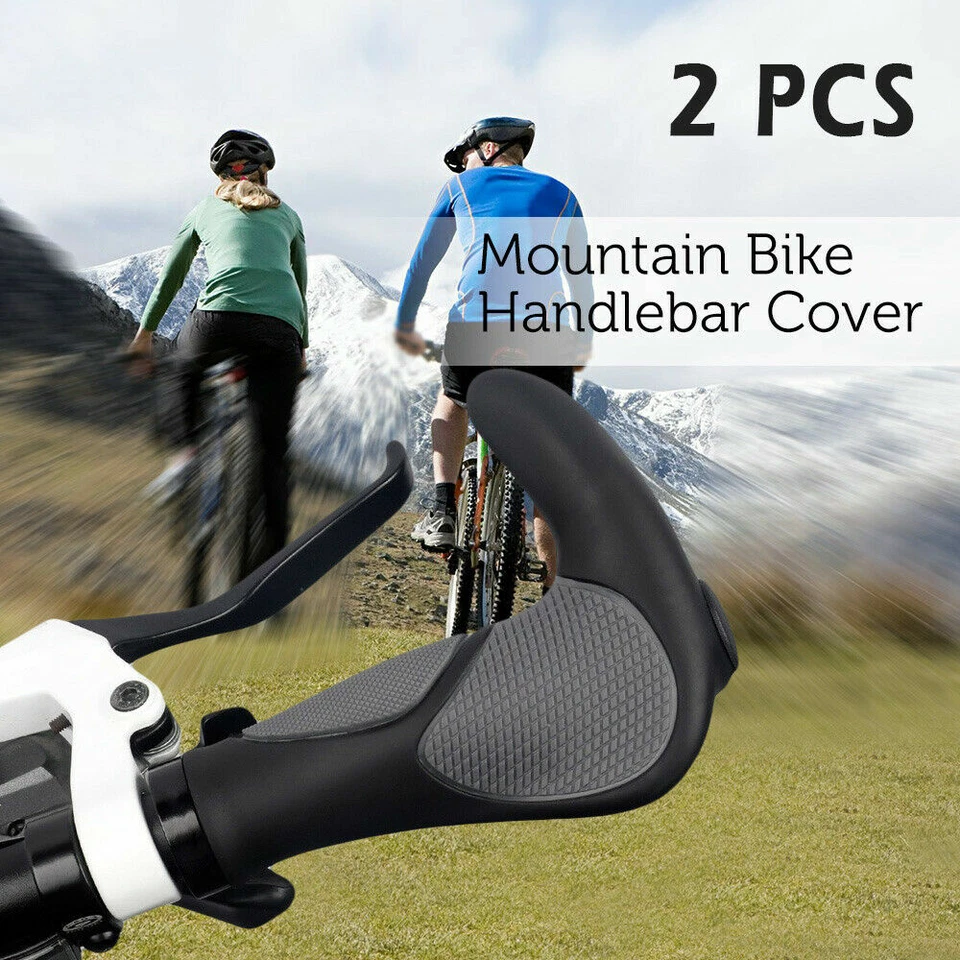 Mountain Bike Handlebar Cover Handle Grip Bar Rubber Horn Grips MTB Bike Bicycle - Image 3 of 4