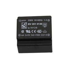 Trasformatore BV 201 0146: rivestito 0,35VA 230VAC 12V 12V 15mA 15mA 25g RUBI...