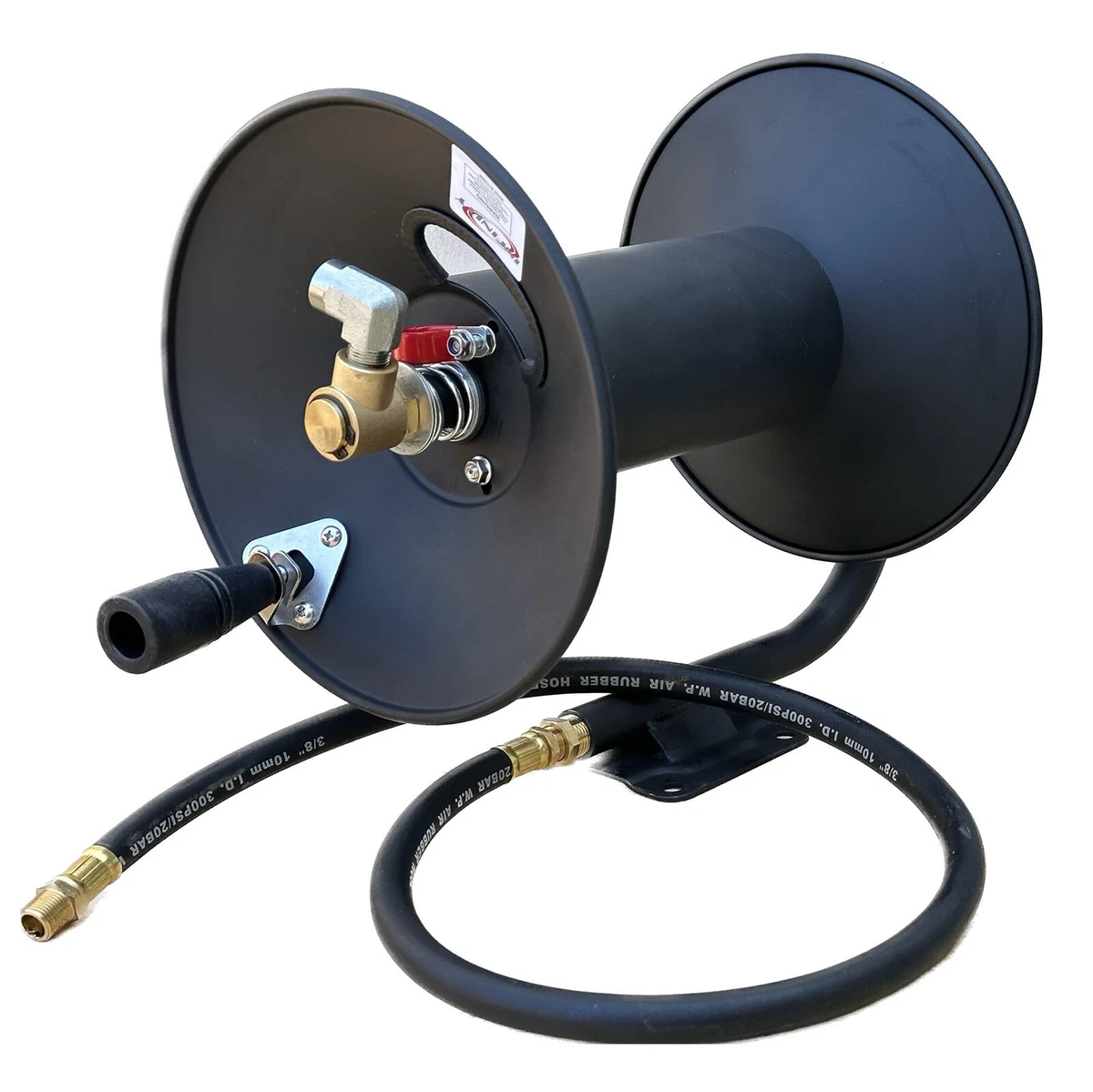 3/8 in. x 100 ft Capacity Hand-Crank Air Hose Reel