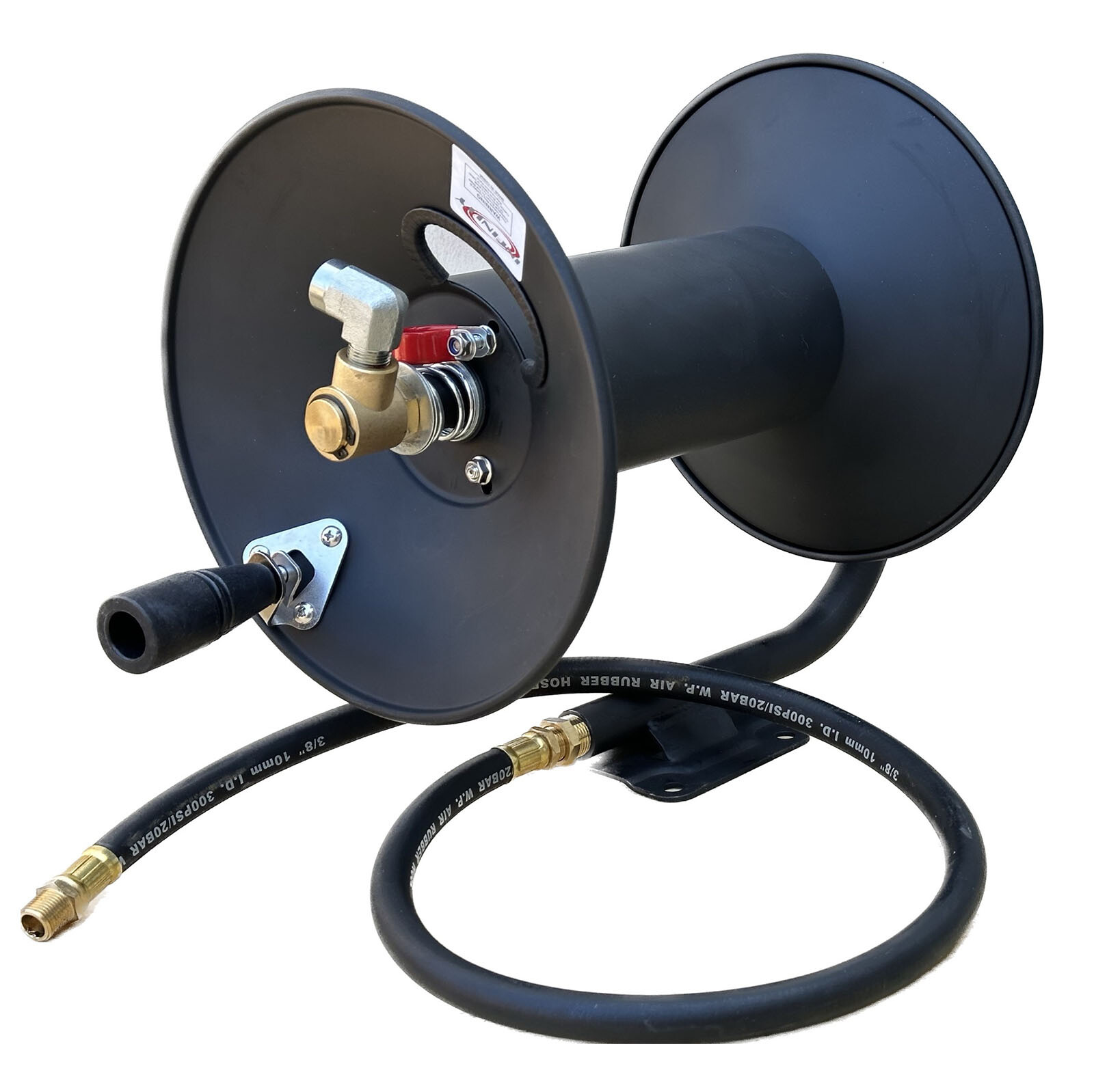 100 Hand Crank Manual Air Hose Reel W 3 Lead Hose Fit 3 8 X 100ft 100-hand-crank-manual-air-hose-reel-w-3-lead-hose-fit-3-8-x-100ft