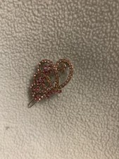 Pink Crystal Heart Trio Hair Barrette