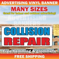 COLLISION REPAIR Advertising Banner Vinyl Mesh Sign service car auto mechanic