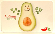 Chili's Restaurant Holiday Fresh Avocado Snowman Christmas 2016 Gift Card