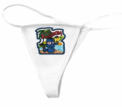 Damen String Tanga THE BEST FREEDOM MONSTER MIT SURFBRETT AUF INSEL SURFLEHRER