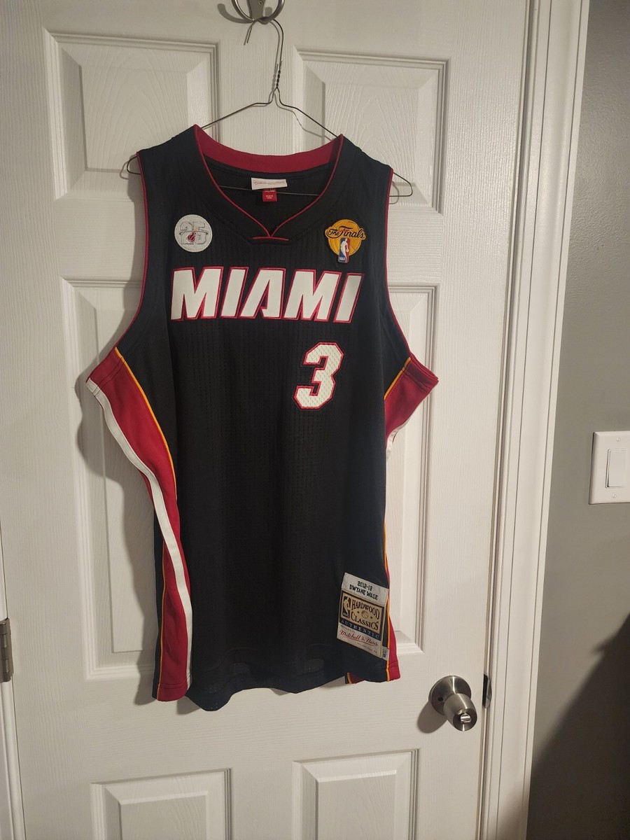 100% Authentic Dwyane Wade Mitchell & Ness 12/13 Finals Miami Heat