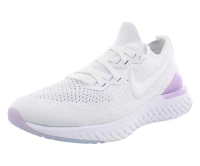 Nike Women's Epic React Flyknit 2 Running Shoe (8.5, White/Pink/Black)