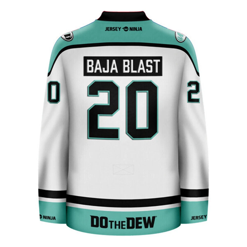 Mountain Dew Baja Blast White Hockey Jersey