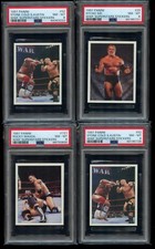 17 Lot 1997 Panini WWF Superstars Stickers All Graded PSA 8 The Rock Stone Cold