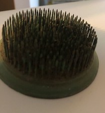 Vintage Round Heavy Metal Spike Flower Floral Frog 3 Inch Water Tubes 30