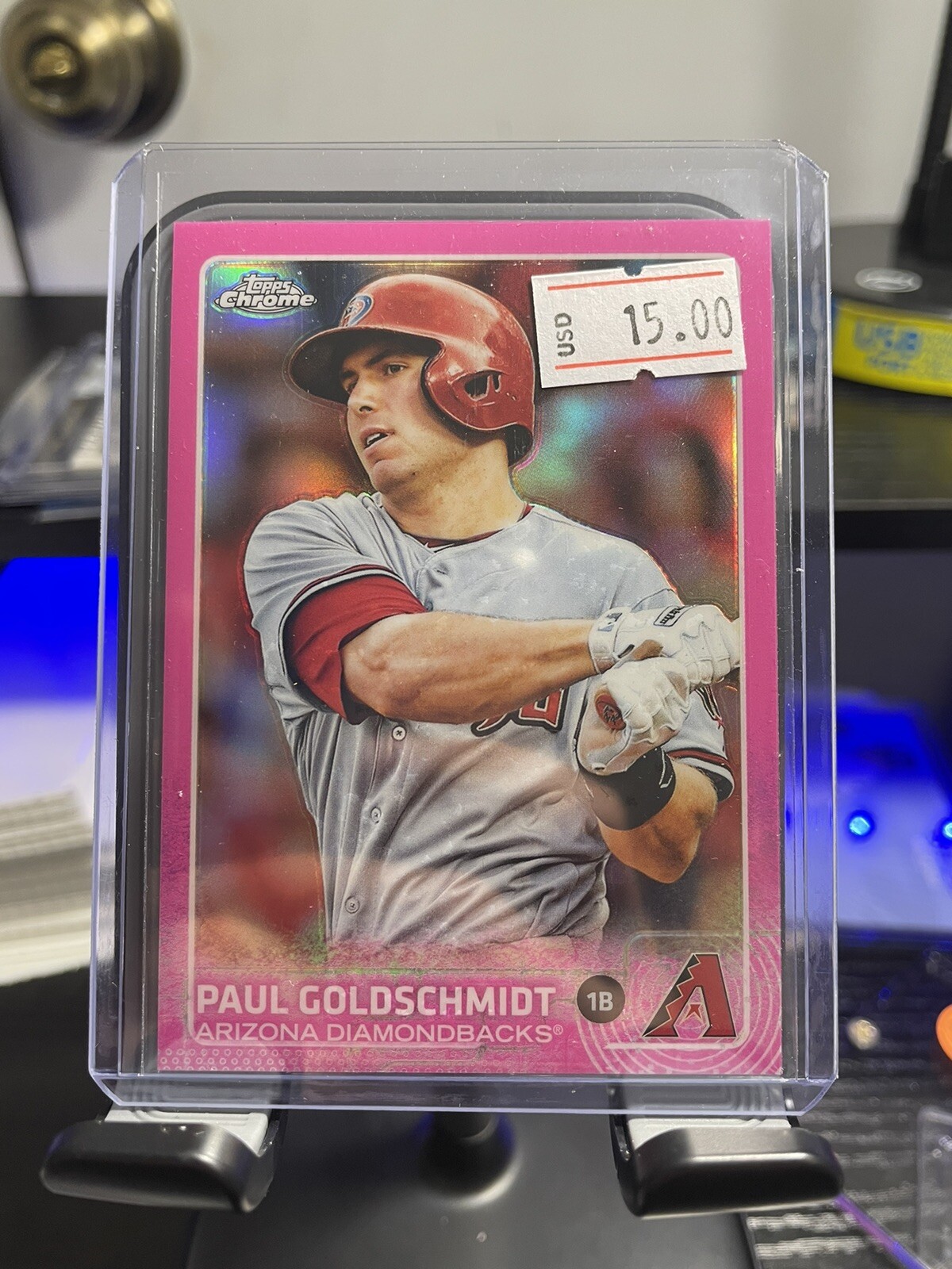 Paul Goldschmidt 2015 Topps Chrome Pink Refractor #106 Cardinals