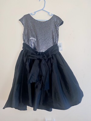 Pippa Julie Big Girls Alicia Sequin Party Holiday Dress, Size 10