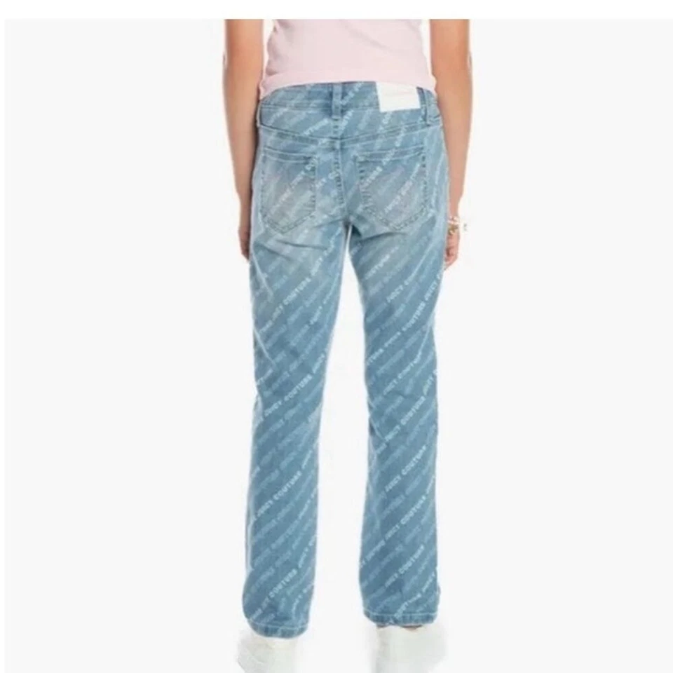 Juicy Couture Kids All Over Print - Straight Leg Jeans - Image 2 of 4