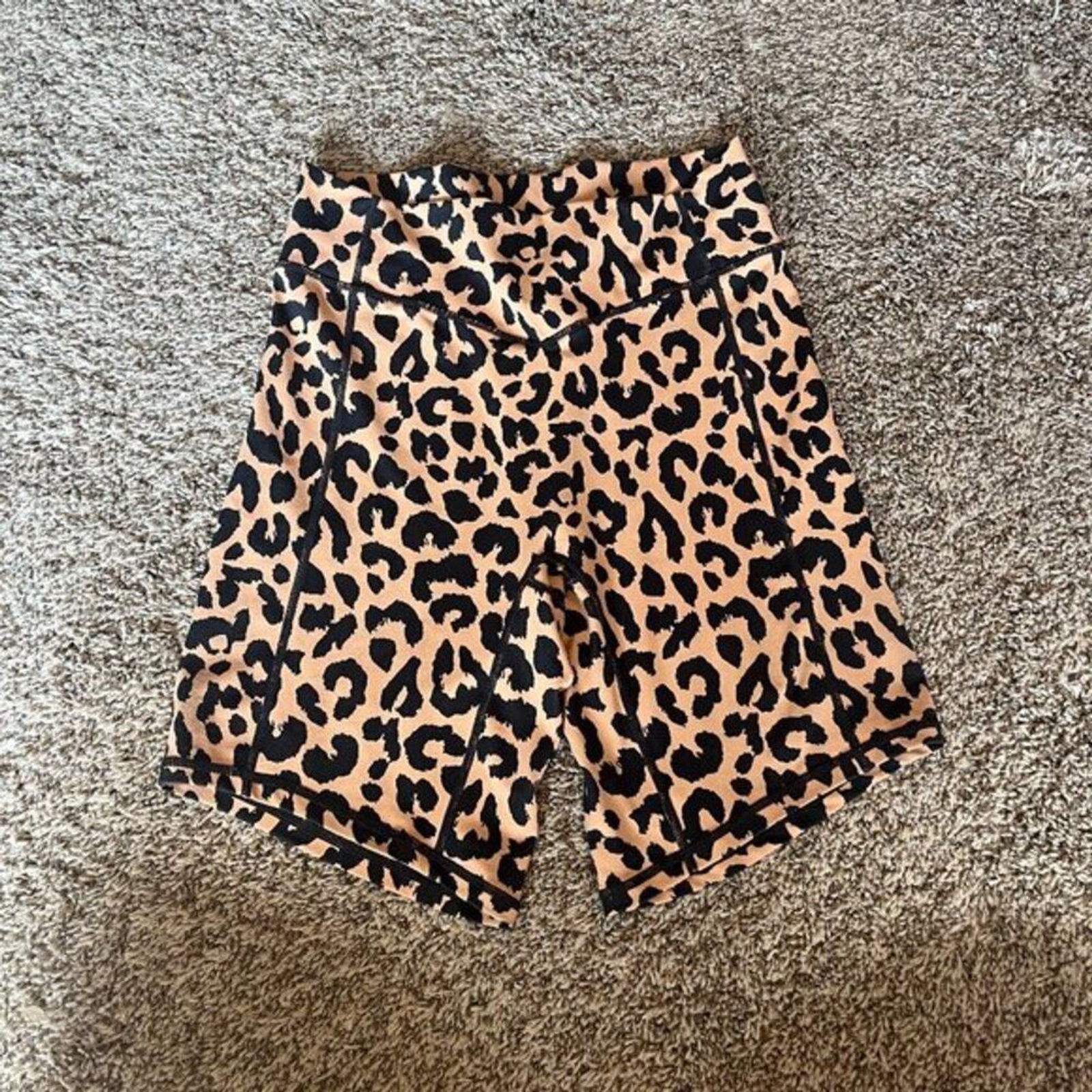 Balance Athletica cheetah print biker shorts-image