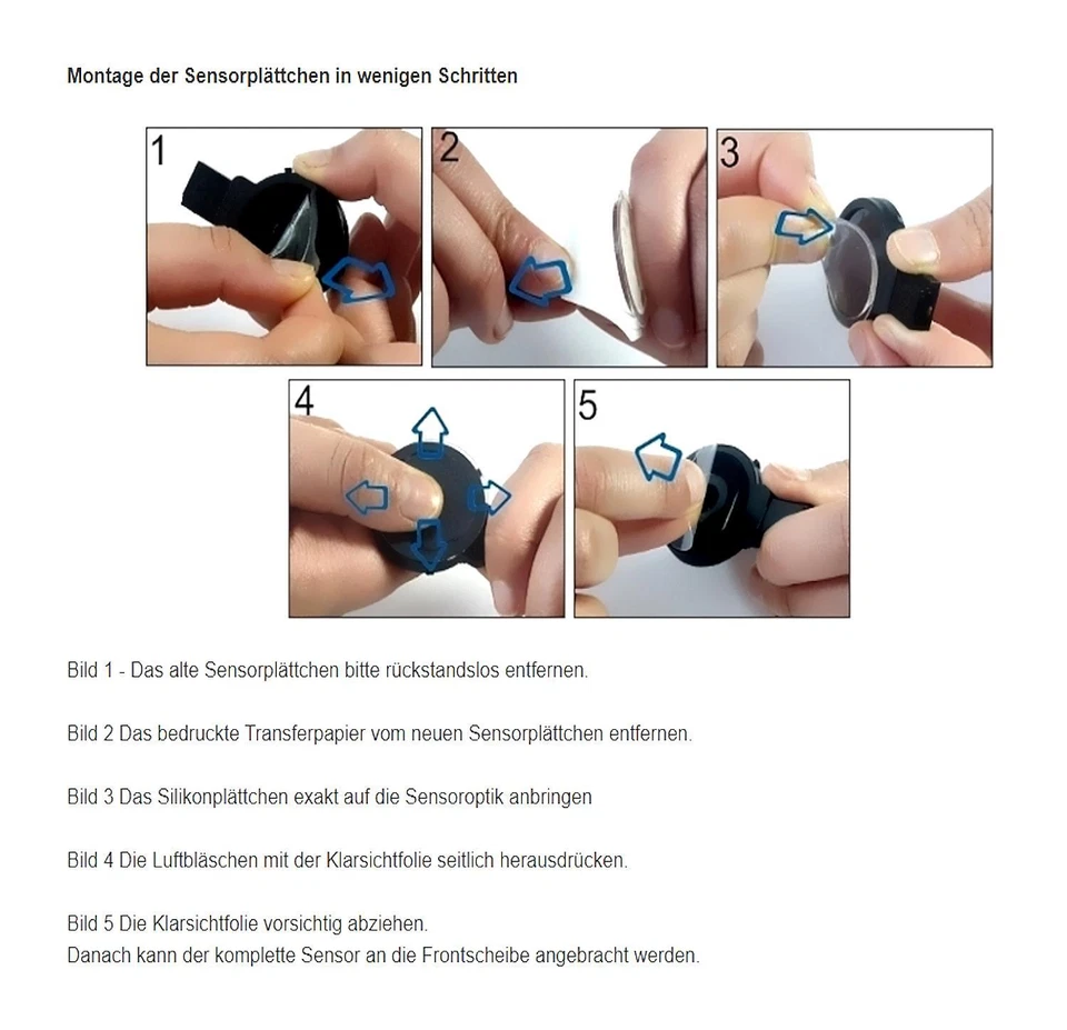 PMA Sensorplättchen Regensensor Pad Gel Pad Frontscheibe ko-rep SR18-6 für Smart - Bild 3 von 4