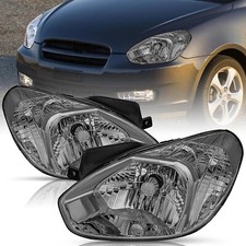 For 2007 2008 2009 2010 2011 Accent GS SE GLS SR SMOKE Headlights Lamps LH+RH