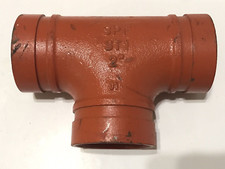 SPF ST1 2" Tee Grooved Short Radius Ductile Iron Orange ST1-0200