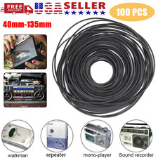 100PCS Square Rubber Drive Belt For Cassette Player Recorder Repair Replacement